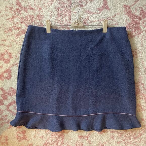Adorable Vintage Plus Size Coquette Ruffle Mini Skirt - Picture 3 of 3